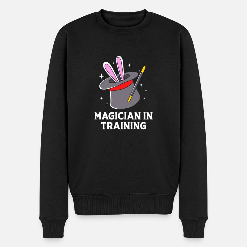 Zauberer Magie Magier - Männer Premium Bio Pullover - Schwarz