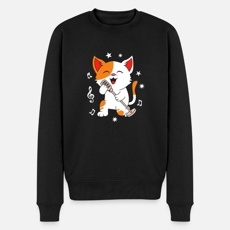 Karaoke - Männer Premium Bio Pullover - Schwarz
