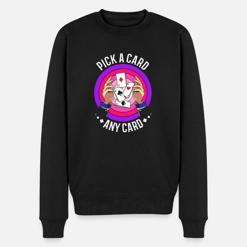Zauberer - Männer Premium Bio Pullover - Schwarz