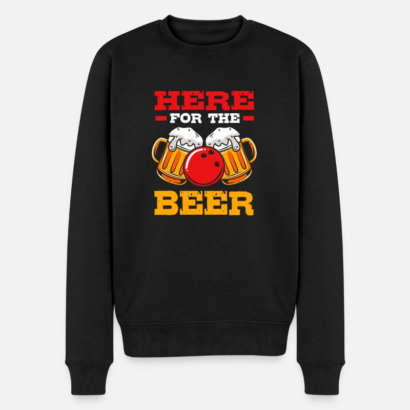 Bowling - Männer Premium Bio Pullover - Schwarz