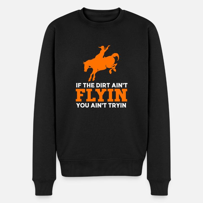 Rodeo - Männer Premium Bio Pullover - Schwarz