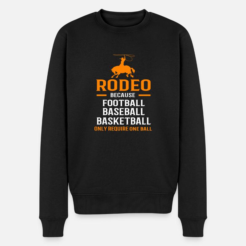 Rodeo - Männer Premium Bio Pullover - Schwarz