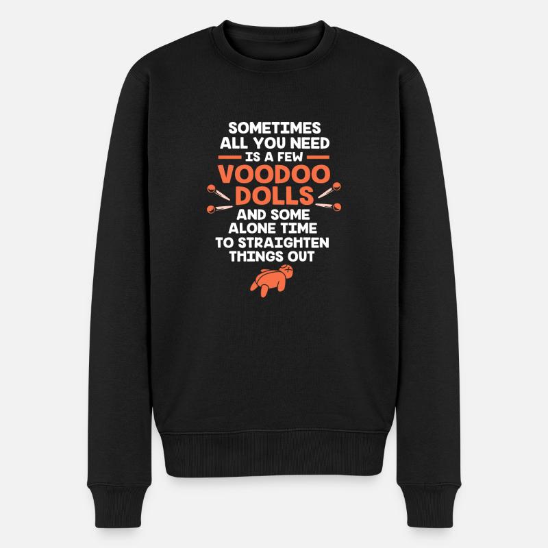 Voodoo - Männer Premium Bio Pullover - Schwarz