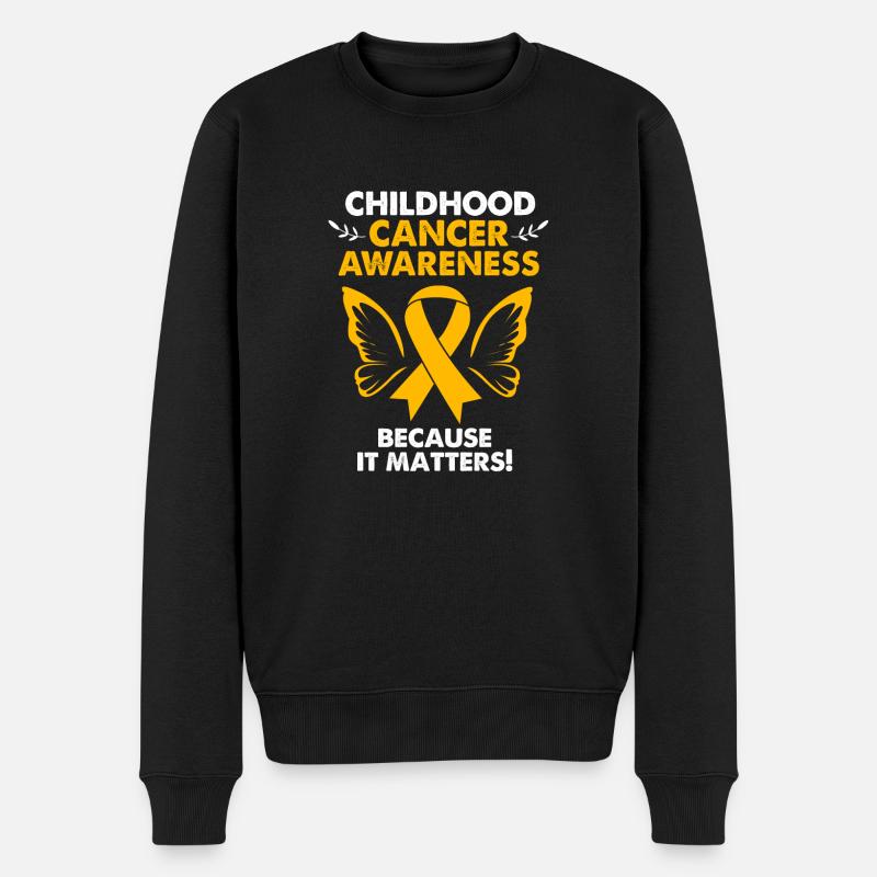 Krebs Kind Krebs-Überlebender - Männer Premium Bio Pullover - Schwarz