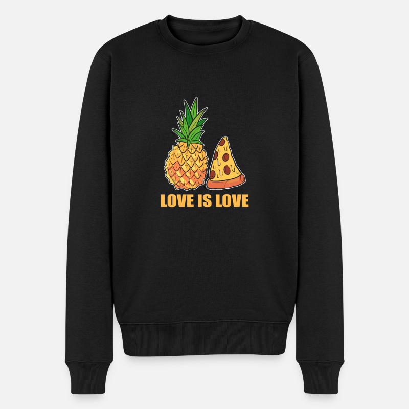 Ananas - Männer Premium Bio Pullover - Schwarz