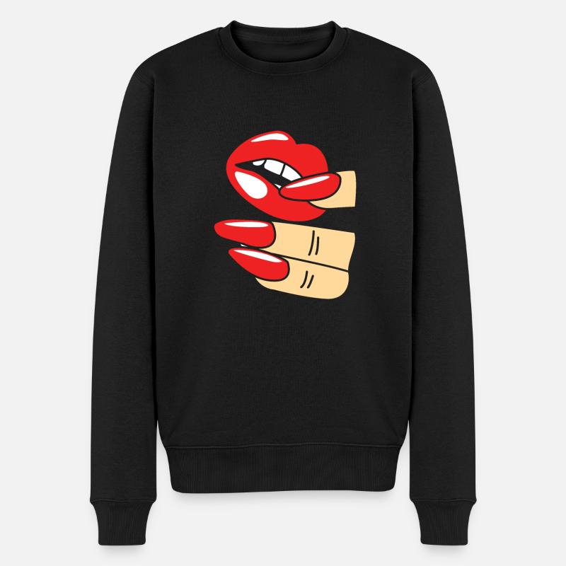 Nageldesignerin Nagel Kosmetik Kosmetikerin - Männer Premium Bio Pullover - Schwarz