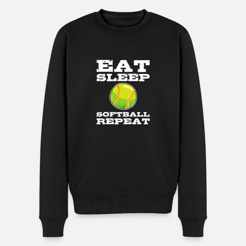 Softball Joueurs de softball - Pull Premium bio Homme - noir