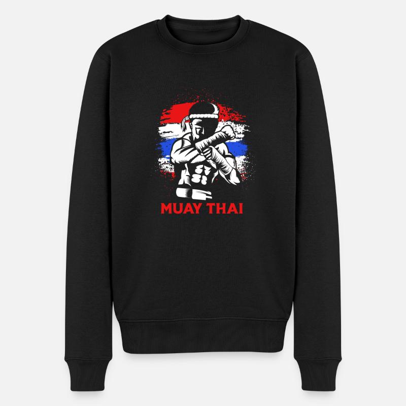 Boxe Muay Thai - Pull Premium bio Homme - noir