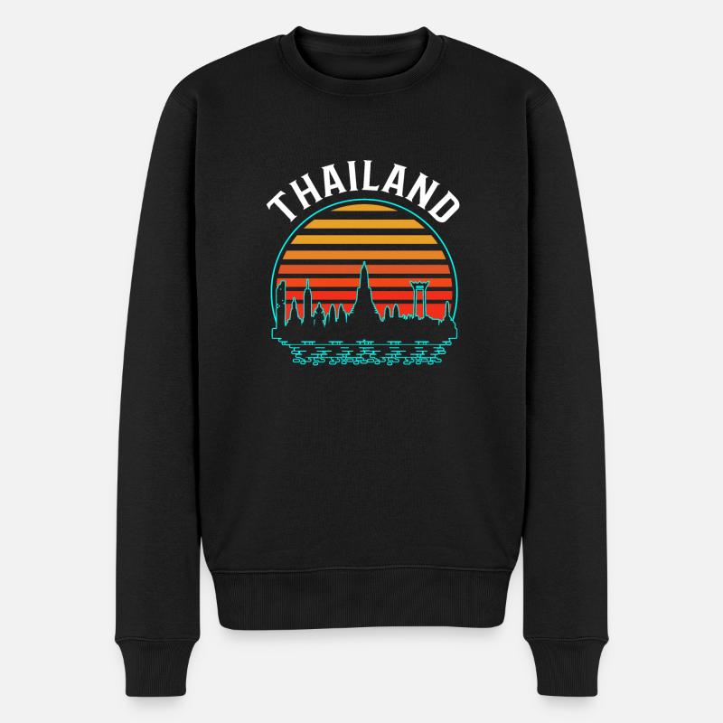 Thaïlande Langue thaïlandaise - Pull Premium bio Homme - noir