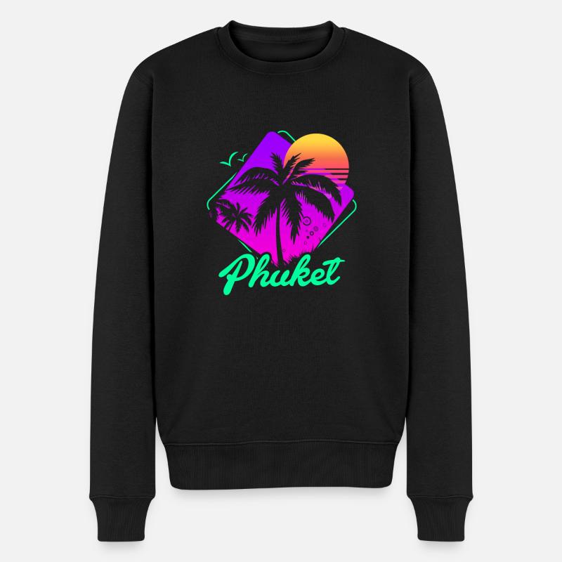 Thaïlande Langue thaïlandaise Phuket - Pull Premium bio Homme - noir