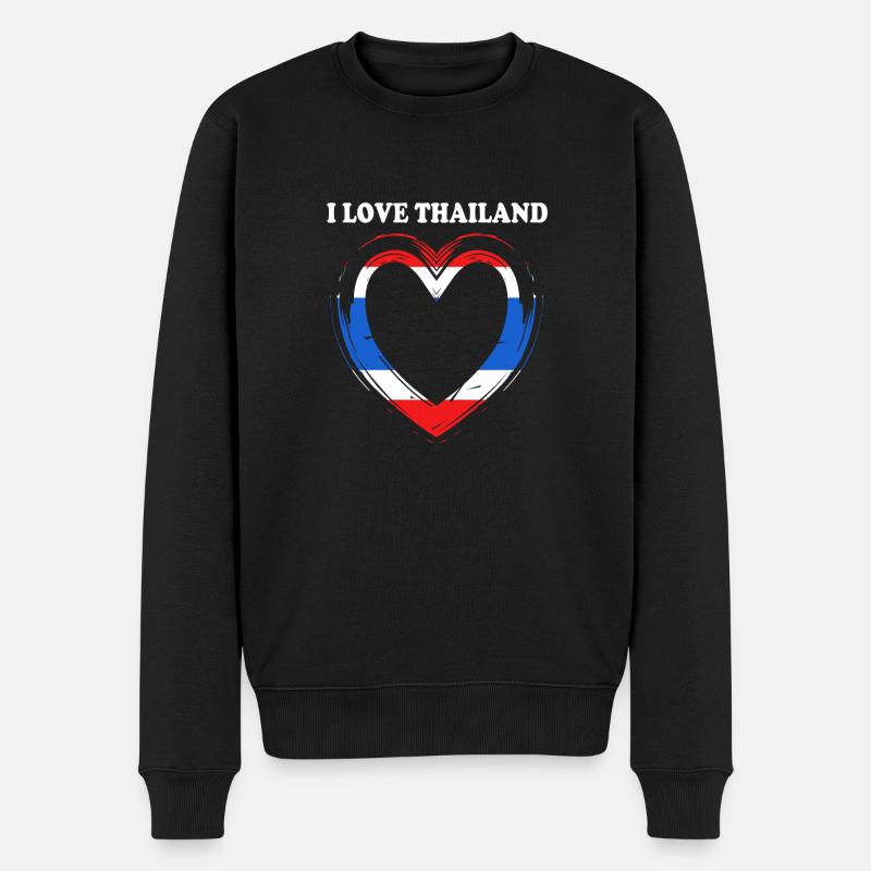 Thaïlande Langue thaïlandaise - Pull Premium bio Homme - noir