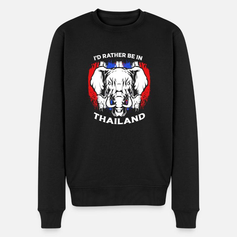 Thaïlande Langue thaïlandaise - Pull Premium bio Homme - noir
