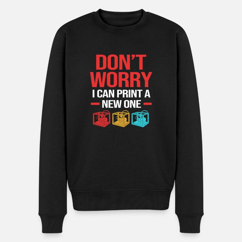 3D Druck Drucken Prototyp - Männer Premium Bio Pullover - Schwarz