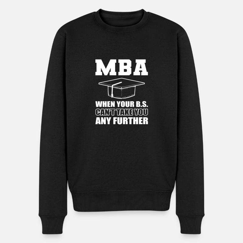 Master Studium Abschlussfeier - Männer Premium Bio Pullover - Schwarz