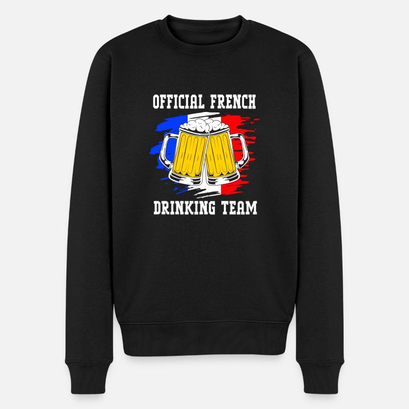 Frankreich - Männer Premium Bio Pullover - Schwarz