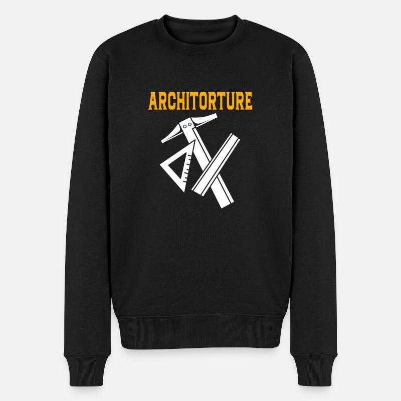 Architektur - Männer Premium Bio Pullover - Schwarz