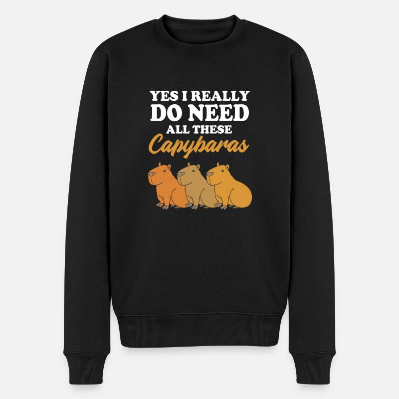 Capybara - Pull Premium bio Homme - noir