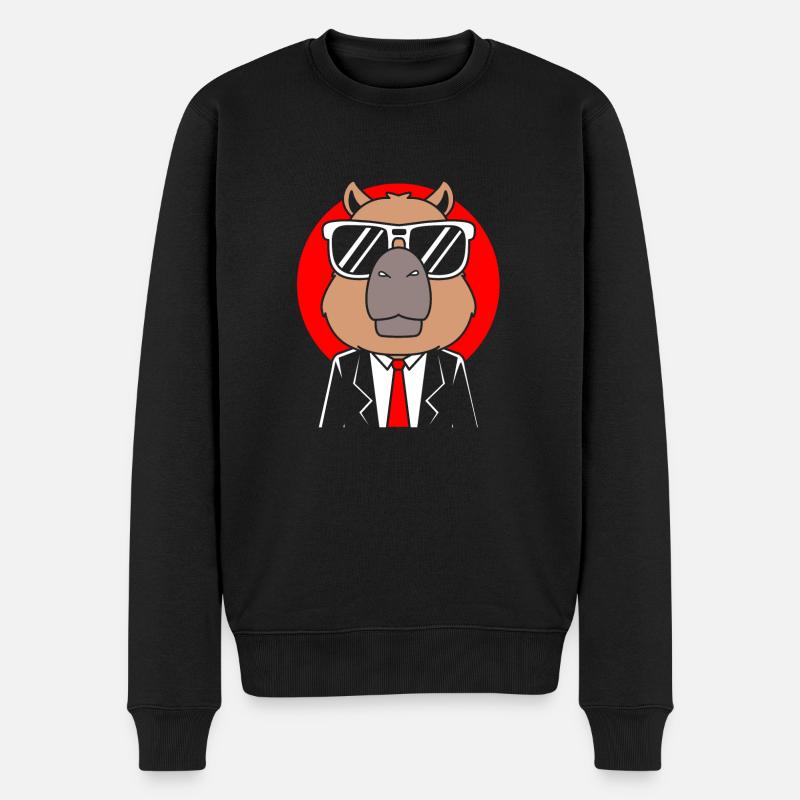 Monsieur Capybara - Pull Premium bio Homme - noir