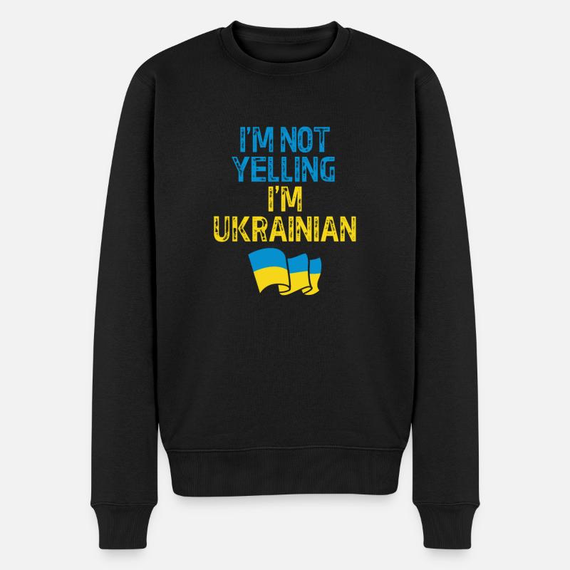 Ukraine - Männer Premium Bio Pullover - Schwarz