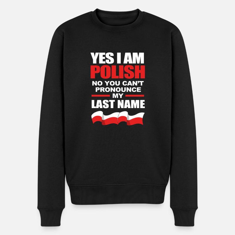 Pologne Polonais - Pull Premium bio Homme - noir