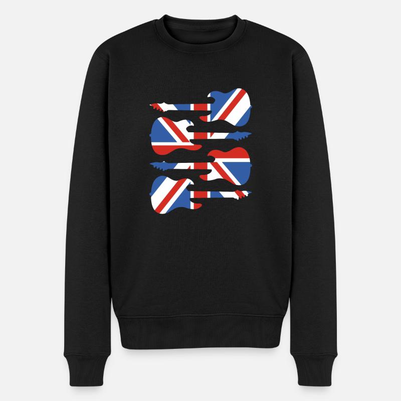 England - Männer Premium Bio Pullover - Schwarz