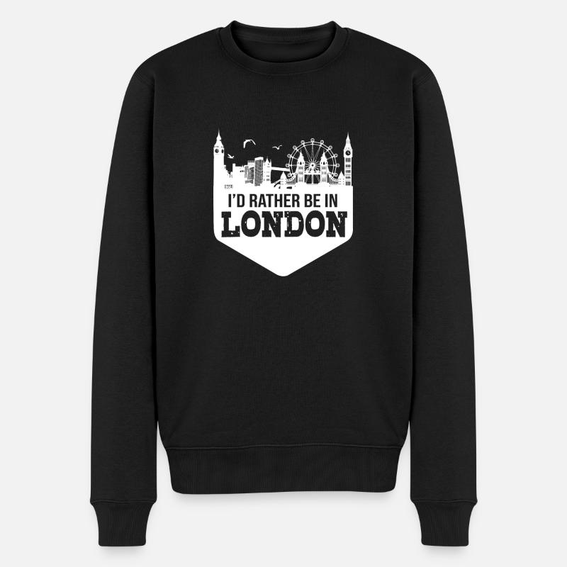 Angleterre Anglais - Pull Premium bio Homme - noir
