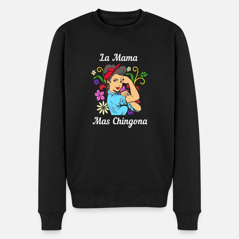 Latina Mutter - Männer Premium Bio Pullover - Schwarz