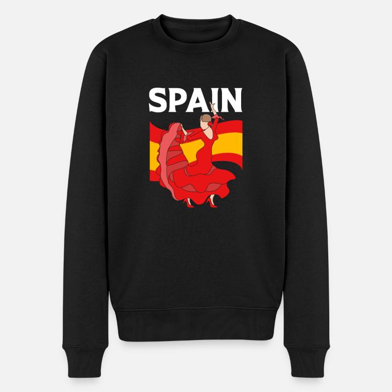 Spanisch Flamenco - Männer Premium Bio Pullover - Schwarz