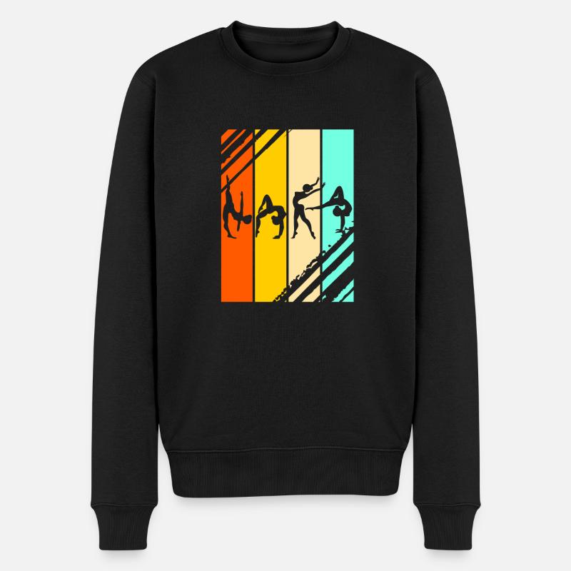 Turner Leichtathletik Gymnastik - Männer Premium Bio Pullover - Schwarz