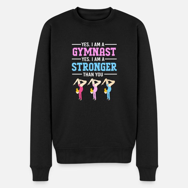 Turner Leichtathletik Gymnastik - Männer Premium Bio Pullover - Schwarz