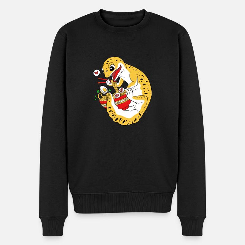 Leopard Gecko - Männer Premium Bio Pullover - Schwarz
