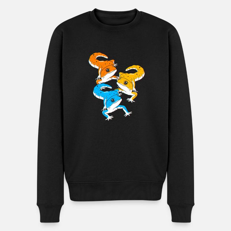 Gecko léopard - Pull Premium bio Homme - noir