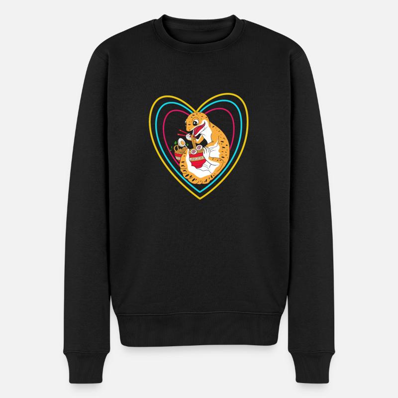 Leopard Gecko - Männer Premium Bio Pullover - Schwarz