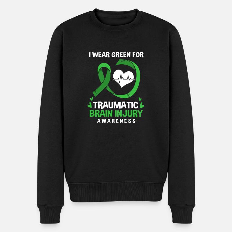 Schädel Hirn Trauma - Männer Premium Bio Pullover - Schwarz
