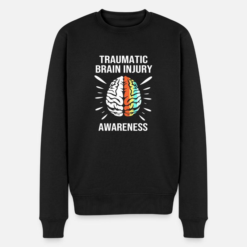 Schädel Hirn Trauma - Männer Premium Bio Pullover - Schwarz