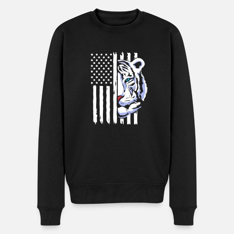 Tigre blanc - Pull Premium bio Homme - noir