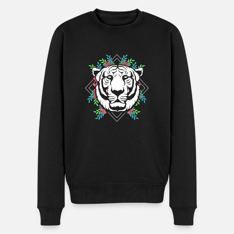 Tigre blanc - Pull Premium bio Homme - noir