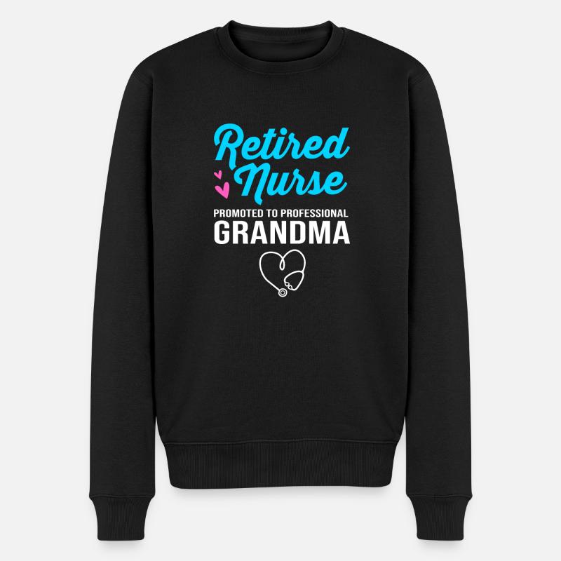 Krankenschwester Rente - Männer Premium Bio Pullover - Schwarz
