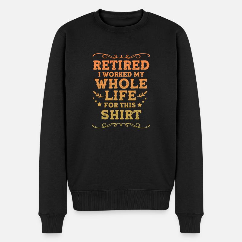 Krankenschwester Rente - Männer Premium Bio Pullover - Schwarz