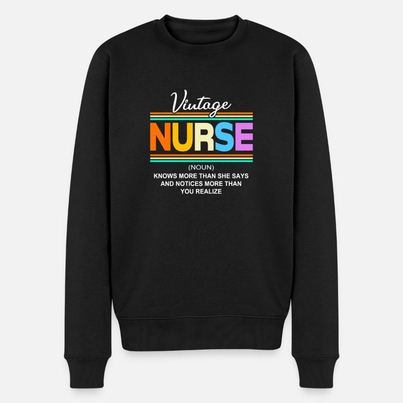 Pension d’infirmière - Pull Premium bio Homme - noir