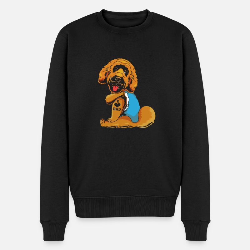 Goldendoodle - Männer Premium Bio Pullover - Schwarz