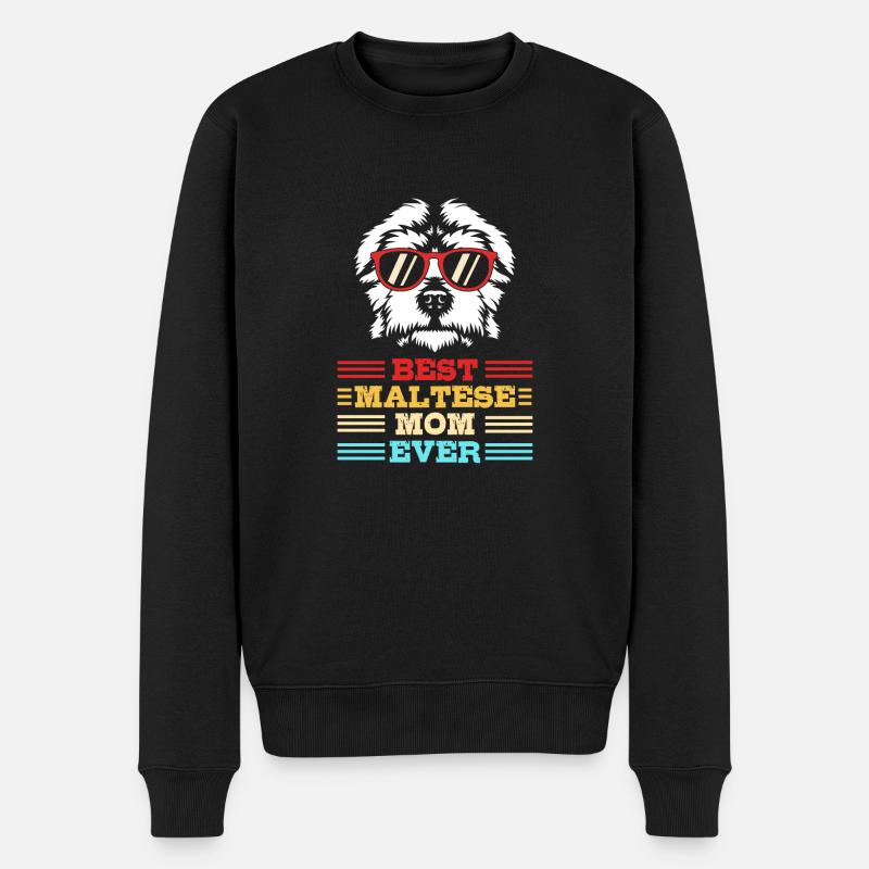 Malteser Hund - Männer Premium Bio Pullover - Schwarz