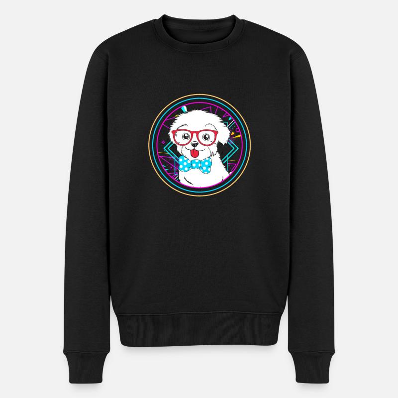 Chien maltais - Pull Premium bio Homme - noir