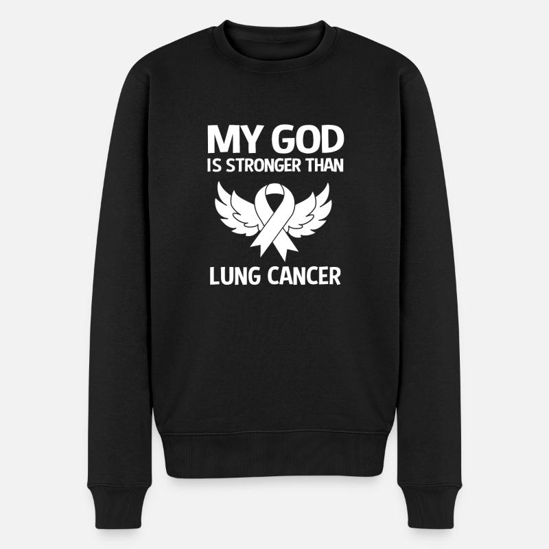 Lungenkrebs - Männer Premium Bio Pullover - Schwarz