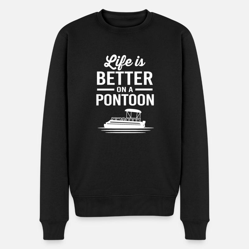 Bateau ponton Bateau Bateaux - Pull Premium bio Homme - noir