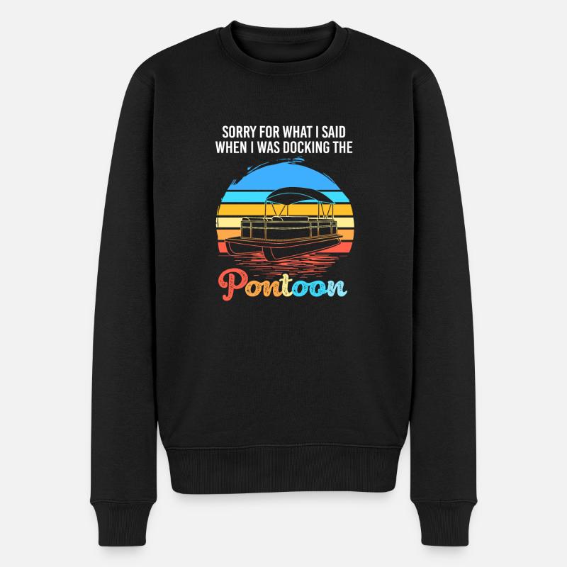 Bateau ponton Bateau Bateaux - Pull Premium bio Homme - noir