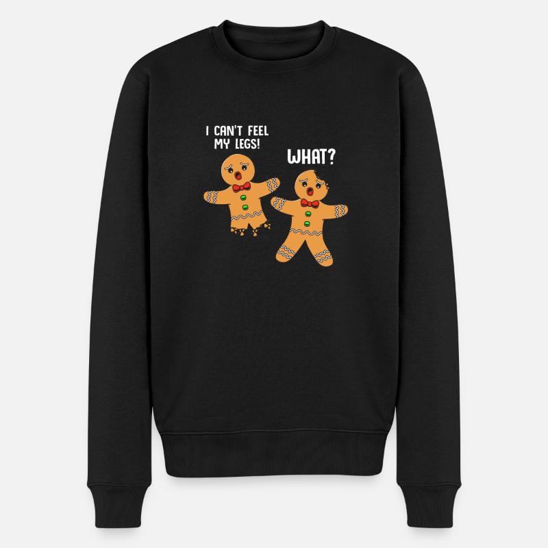 Gingerbread Man Gingerbread Heart Gingerbread Snacking - Men's Premium Organic Jumper - black
