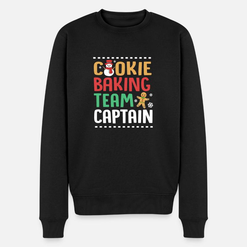Lebkuchenmann Lebkuchenherz Lebkuchen Naschen - Männer Premium Bio Pullover - Schwarz