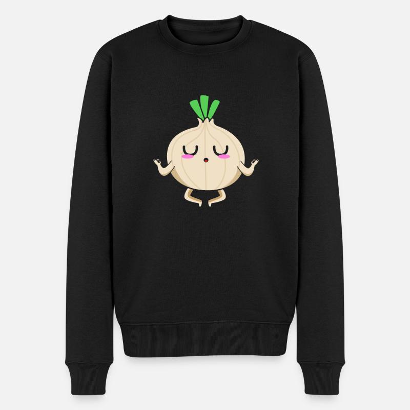 Zwiebel - Männer Premium Bio Pullover - Schwarz