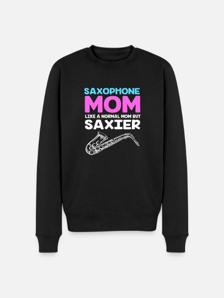 Saxophon Saxophonist - Männer Premium Bio Pullover - Schwarz
